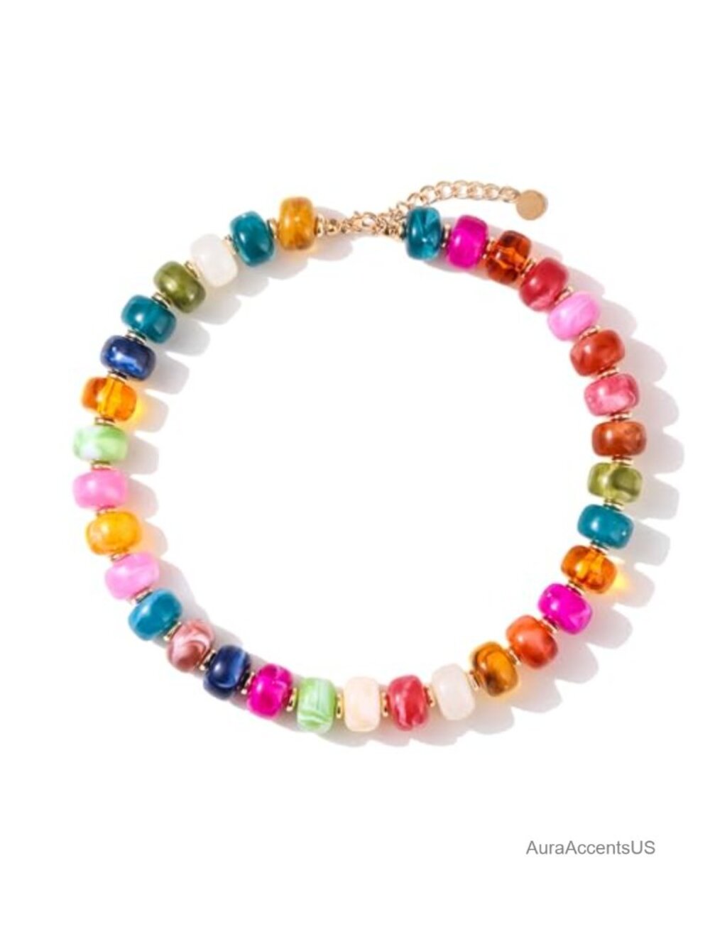 Unique Handmade Beaded Choker Necklace Boho Chunky Vacation Jewelry